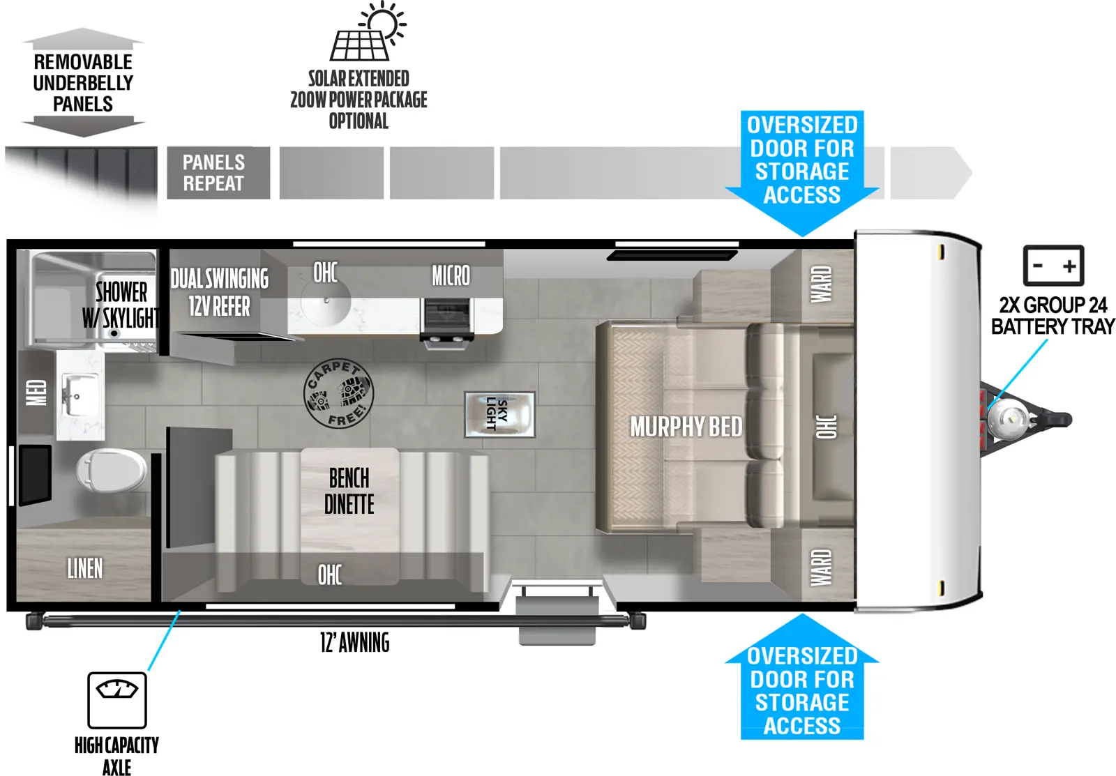 Wildwood Fsx 167RBK Floorplan